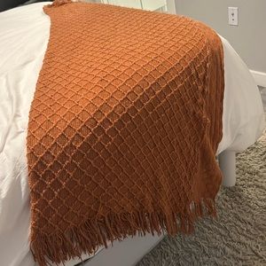 Burnt Orange throw blanket